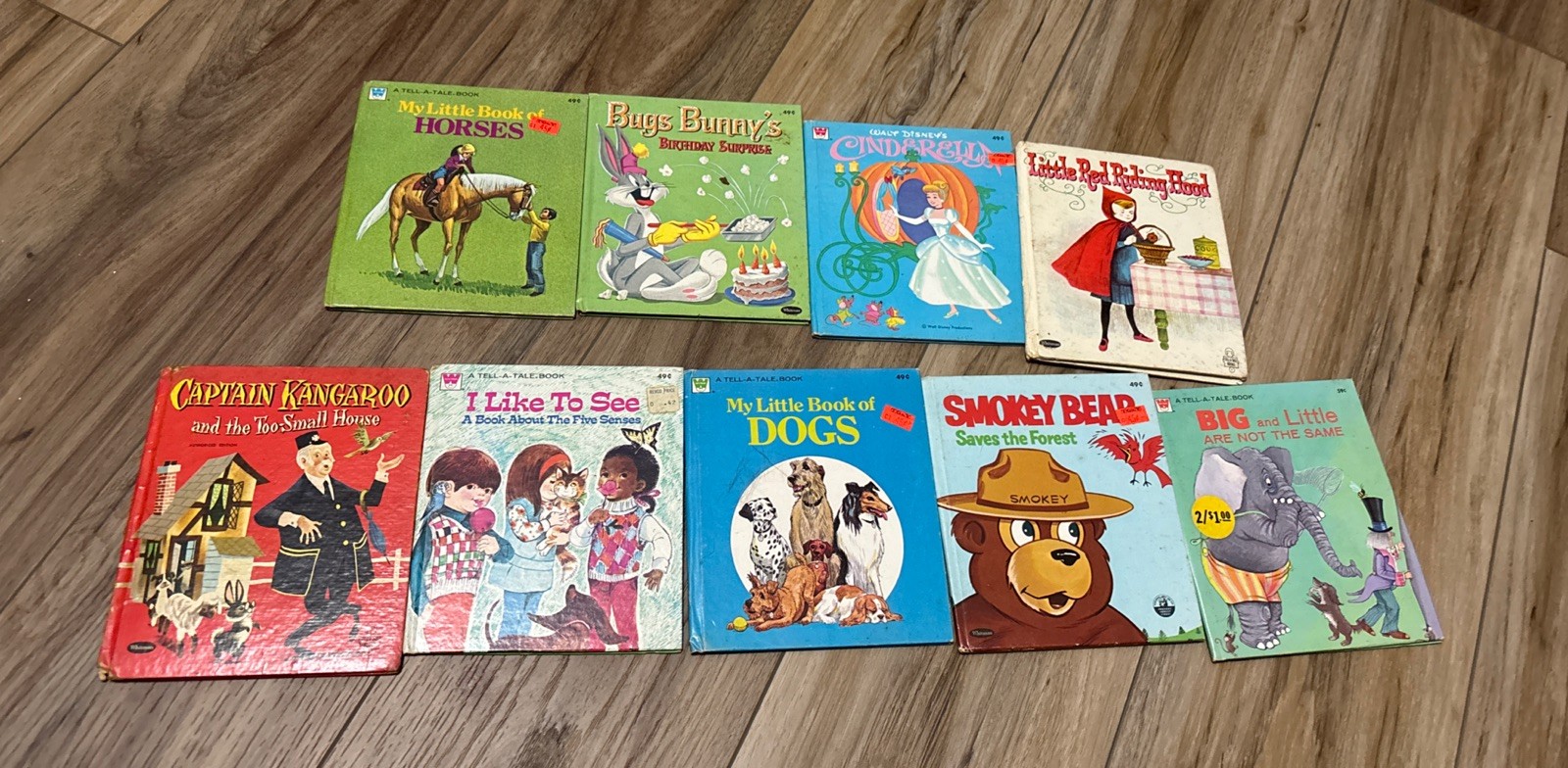 Vintage Lot of 9 Tell-a-Tale Children’s Books Whitman Hardcover