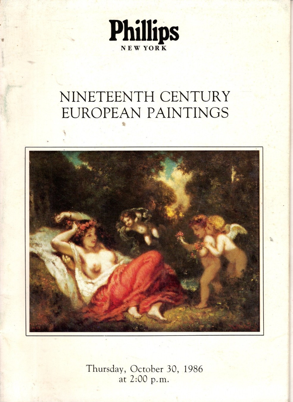 1986 Phillips Gallery – 19th Century European Paintings catalog – 38 pages