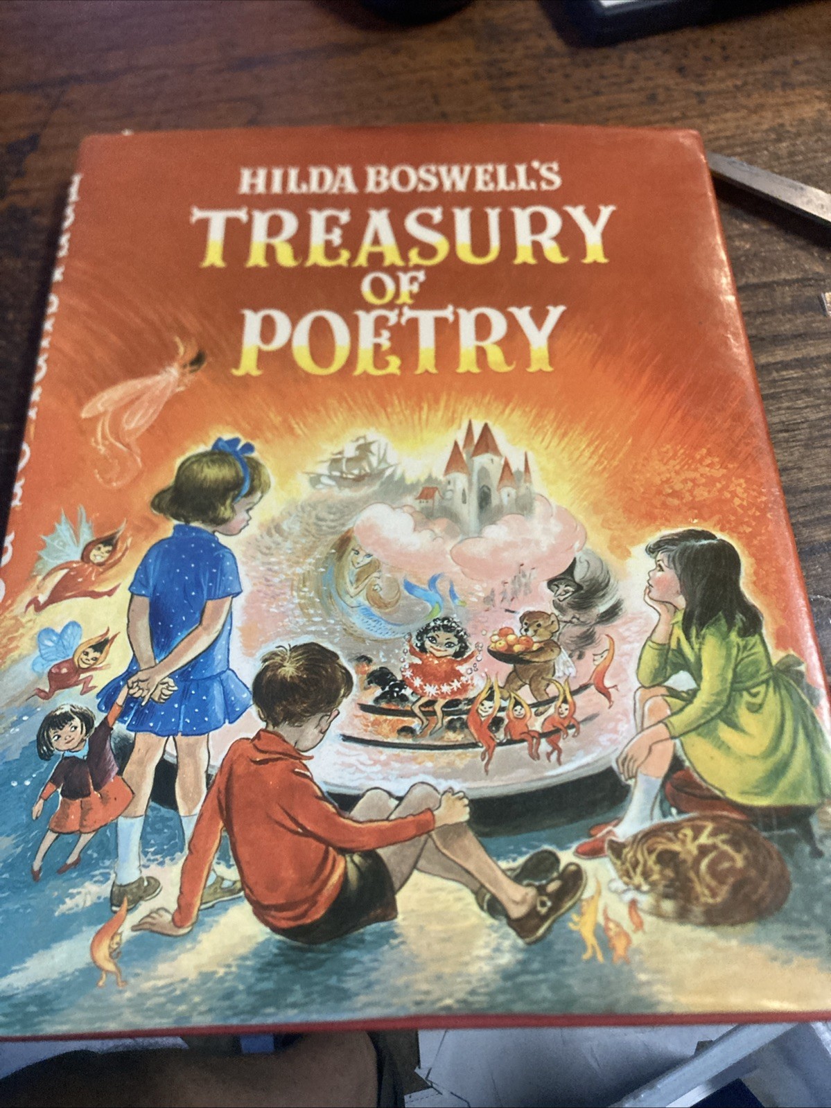 Hilda Boswell’s Treasury of Poetry HC 1968 1st Pub Dust Jacket Vintage Book