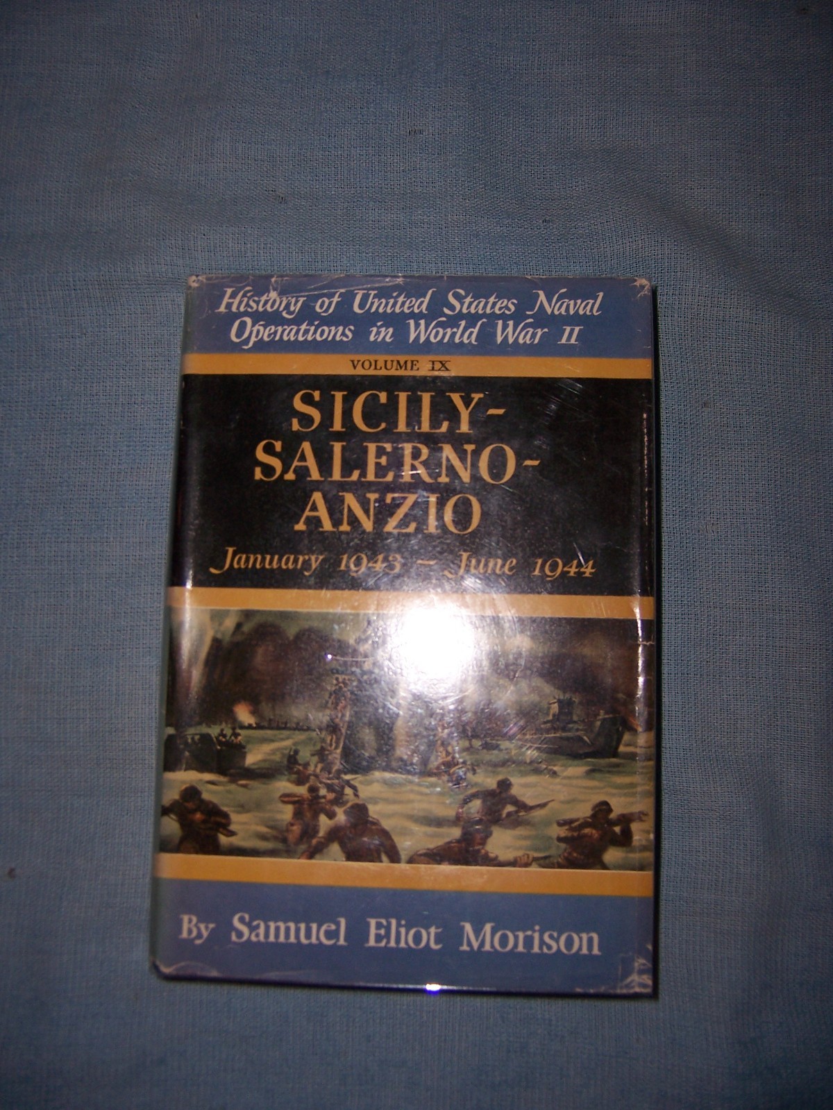 SICILY-SALERNO-ANZIO by S. E. Morison/1st Ed/HCDJ/Military/War/WWII 1939-45