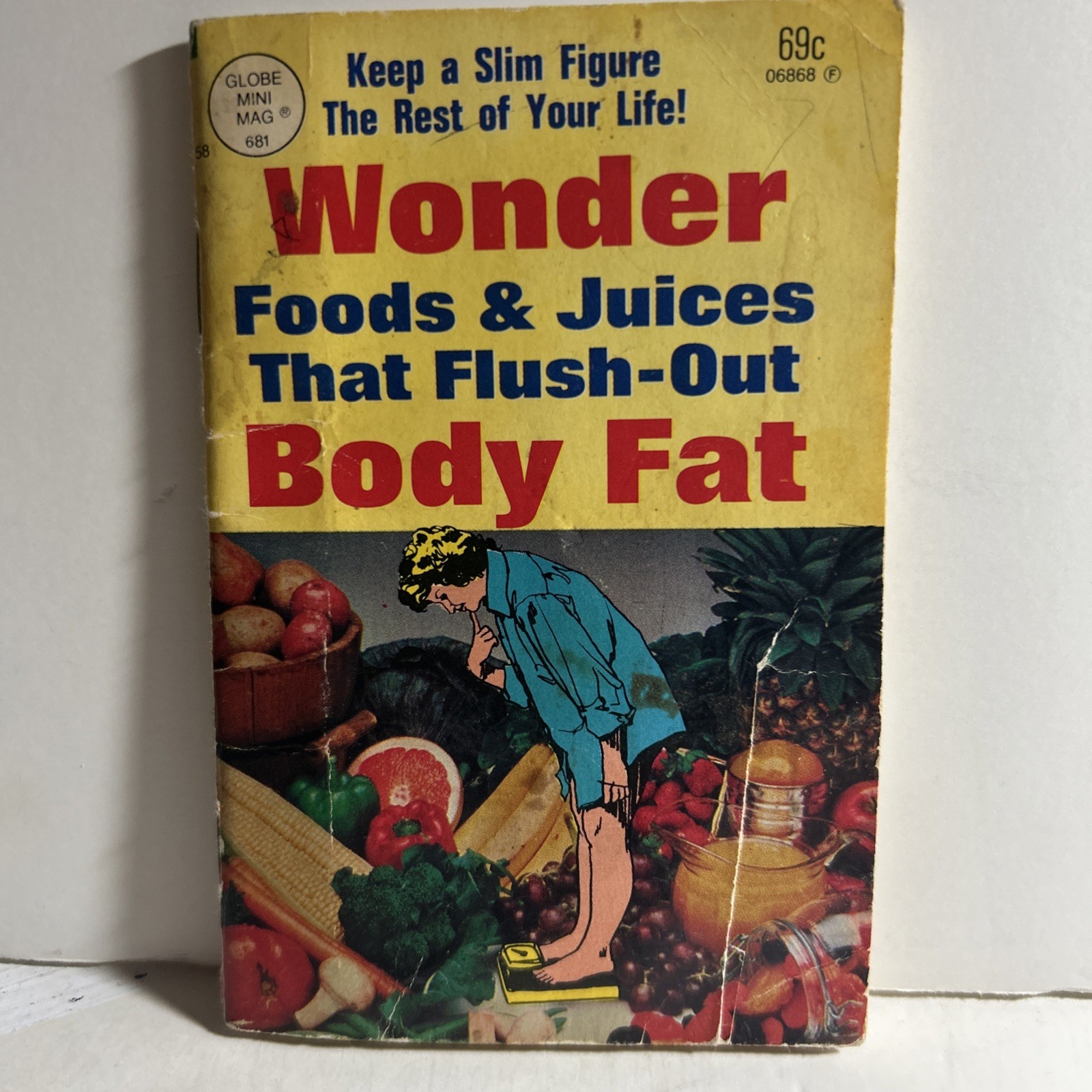 Vtg 1985 Wonder Foods & Juices That Flush-Out Body Fat Wade MacCabe Yellow PB