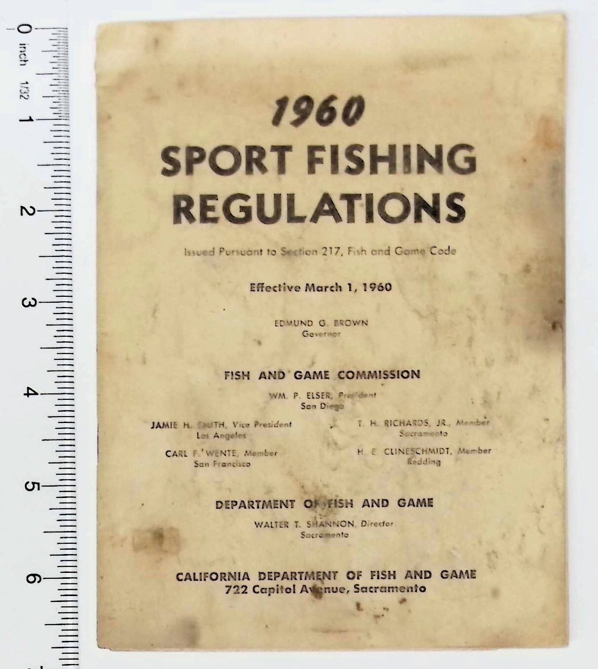 1960 Sport Fishing Regulations California Booklet