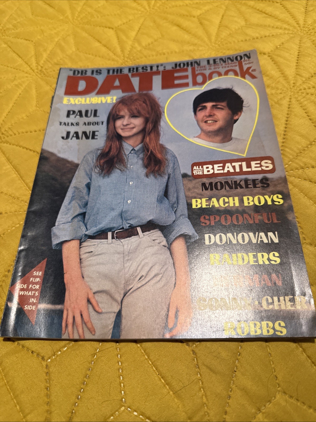 Vintage Datebook Magazine December 1966 Issue 82 Pages Beatles, Monkees Nice!