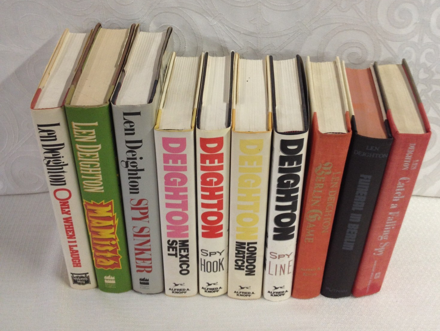 Lot of 10 HC – Len Deighton – Bernard Samson 1,2,3,4,6,7 – Harry Palmer 3, 7 +++