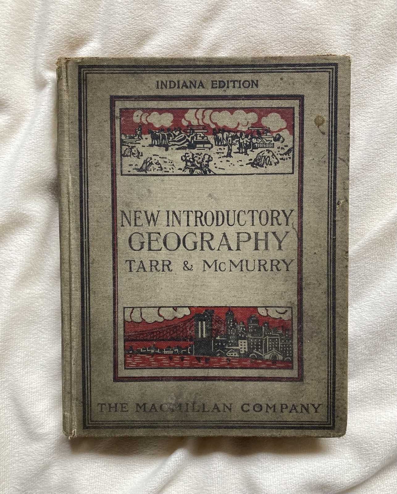 1919 New Introductory Geography Indiana Edition – Tarr & McMurry HC Macmillan Co