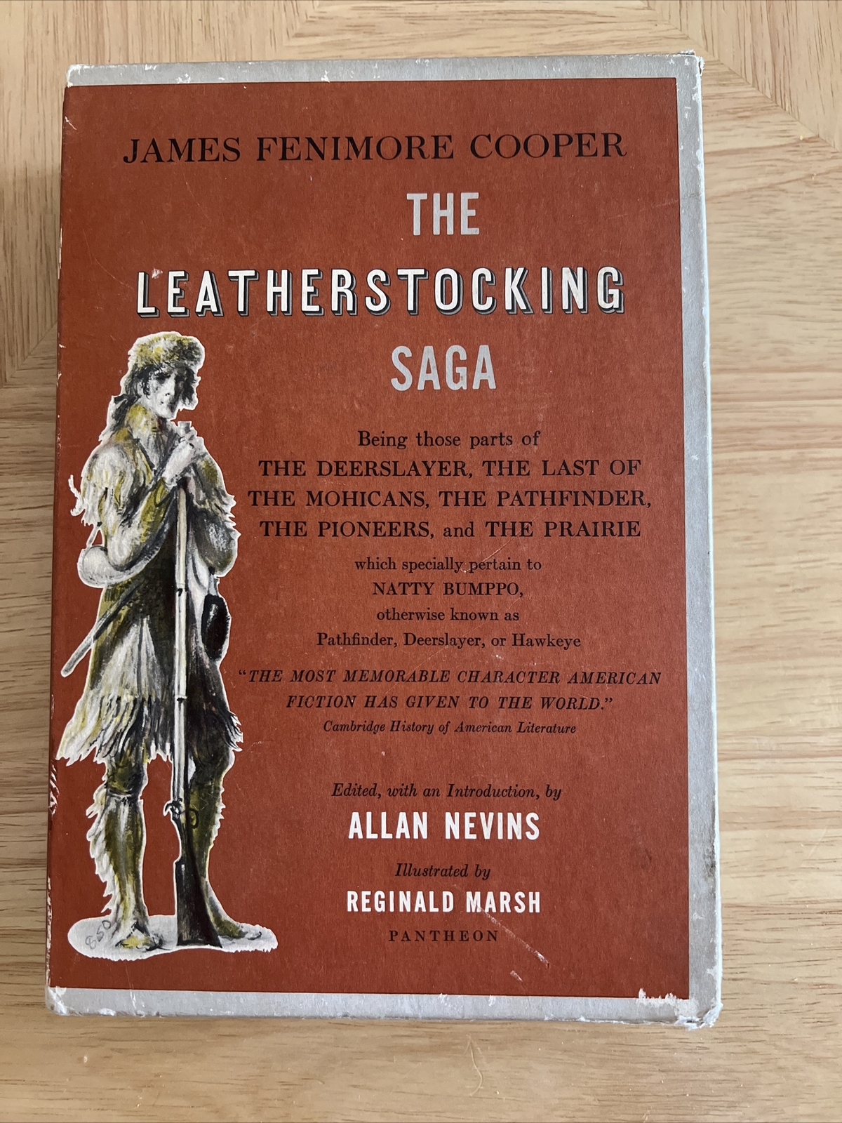 THE LEATHERSTOCKING SAGA James Fenimore Cooper Slipcover Box 1954 Pantheon VTG