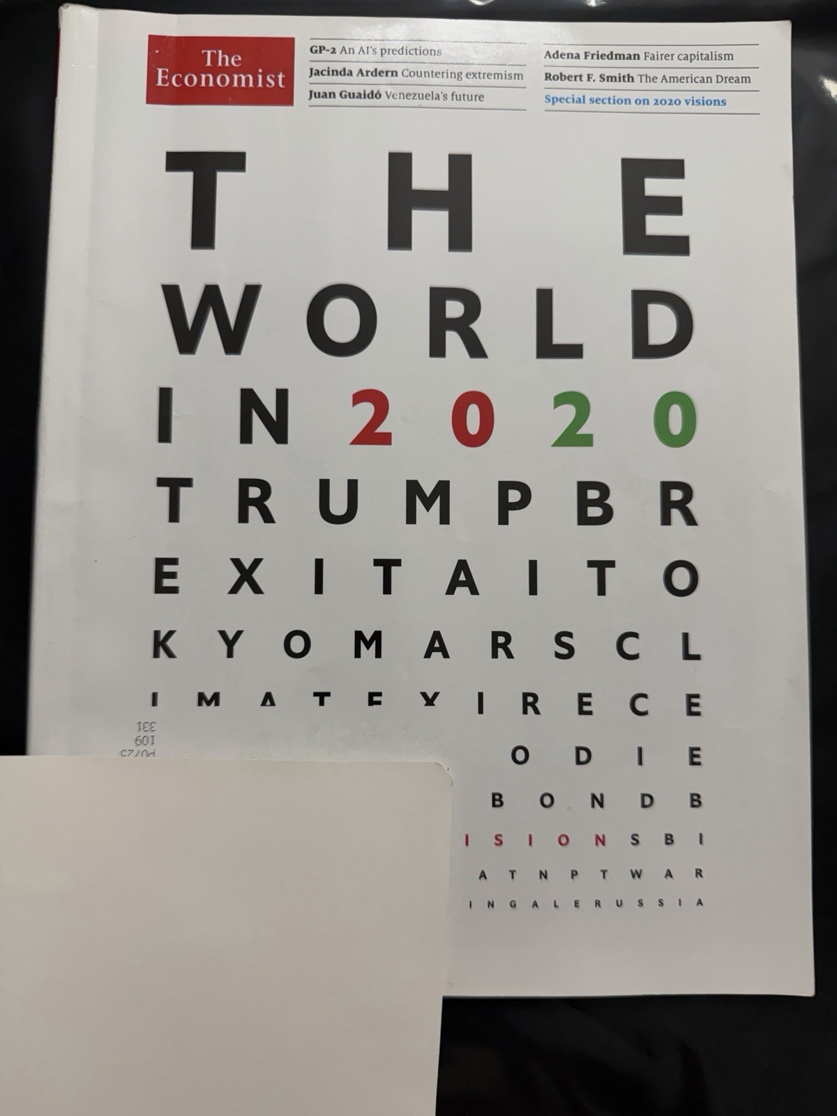 The Economist Magazine Special Issue The World in 2020 Cover English