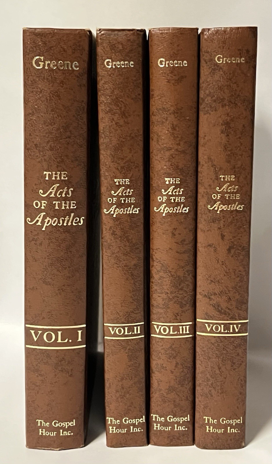 The Acts of the Apostles 4 Vol Set by Oliver Greene Commentary Gospel Hour VTG