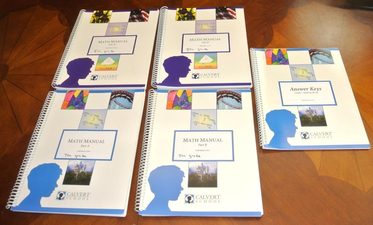 Calvert Math in Focus Manual 7th & 8th Grade Learning Material 7 & 8