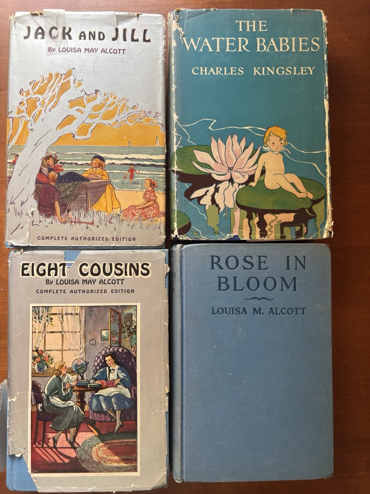 Louisa May Alcott Charles Kingsley Lot Of 4 Antique Hardcover Books