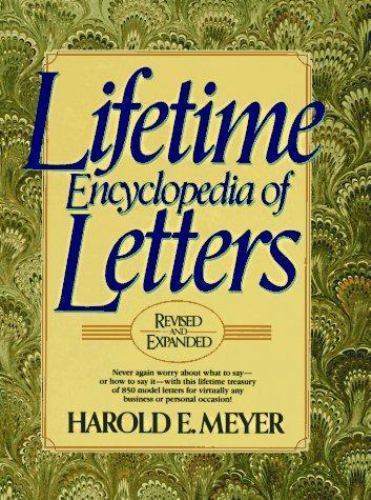 Lifetime Encyclopedia of Letters by Harold E. Meyer (1991, Hardcover)