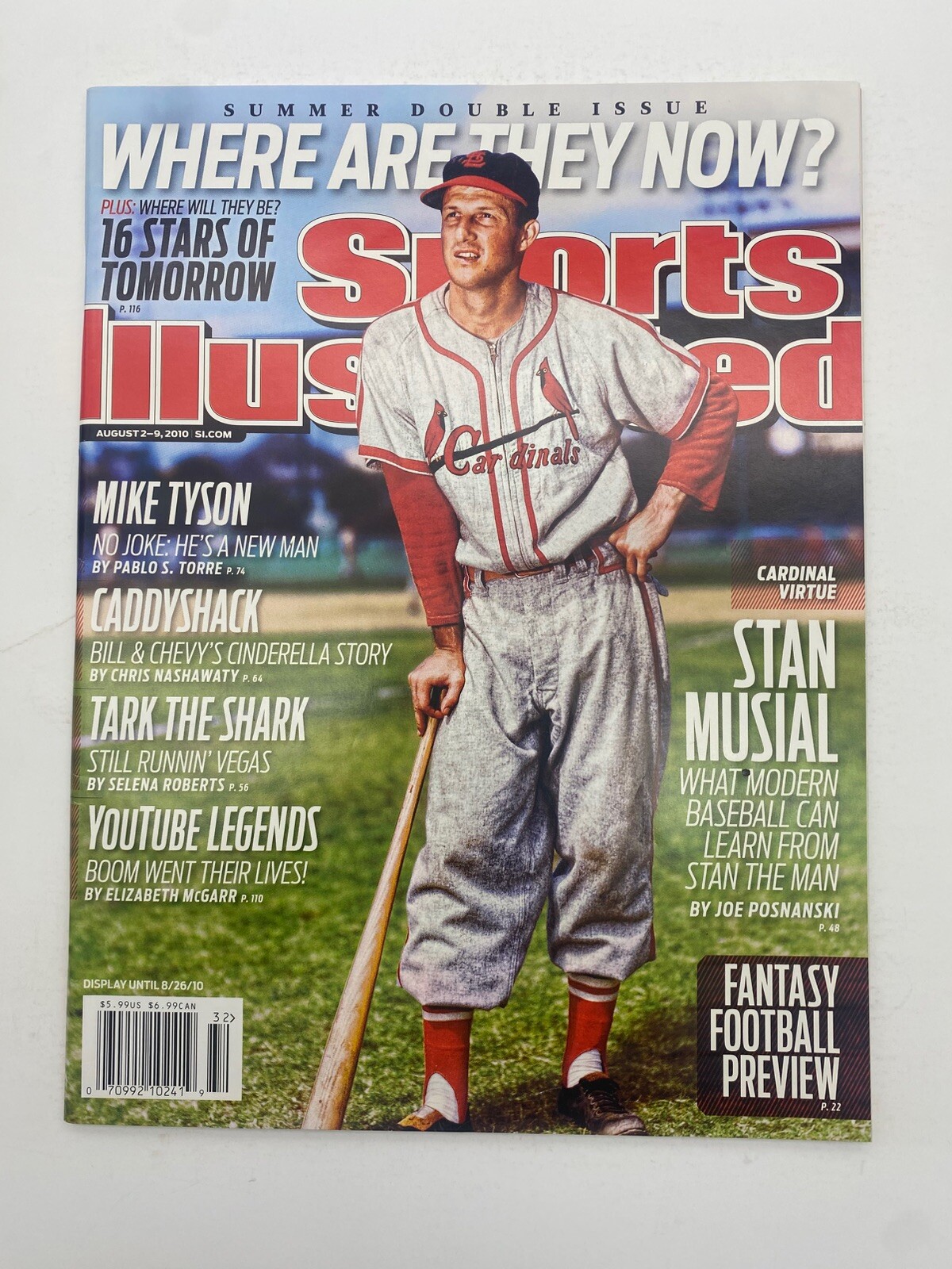 2010 Sports Illustrated Aug 2 Where Are They Now Stan Musial Newsstand HG