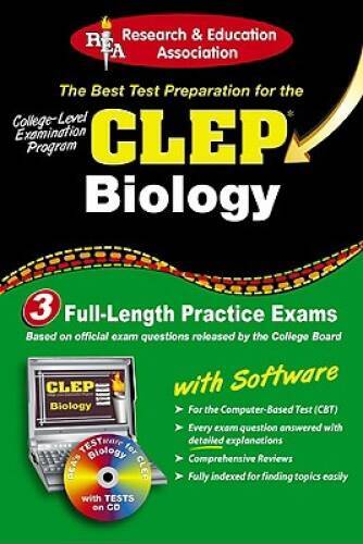 CLEP Biology (REA) with CD-ROM – The Best Test Prep for the CLEP Exam: wi – GOOD