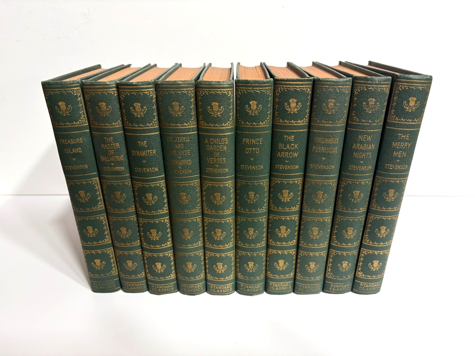 Complete 10 Volume Set ~ Works of Robert Louis Stevenson Balmoral Edition 1930
