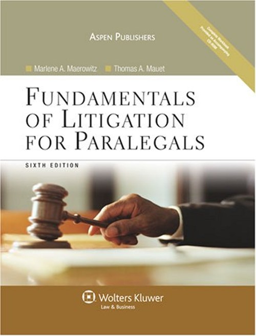 Fundamentals of Litigation for Paralegals Hardcover Marlene A. Ma