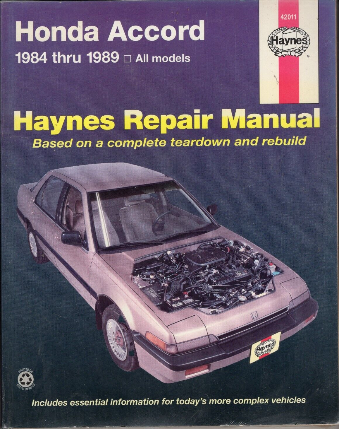 Haynes Manuals Honda Accord 1984-1989 All Models #42011 MN872