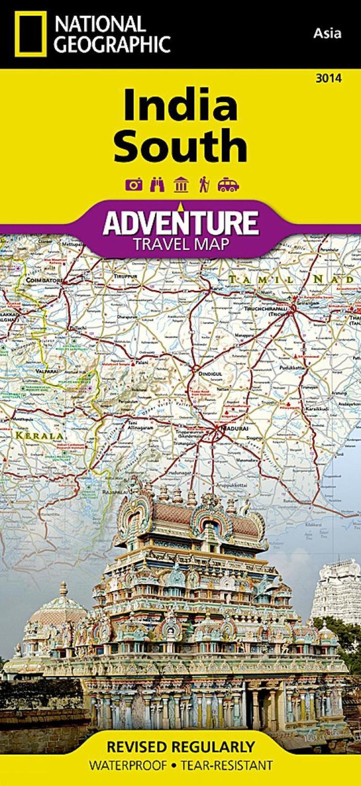 India South Map: Adventure Maps by Nat Geo Maps (English) Folded Book