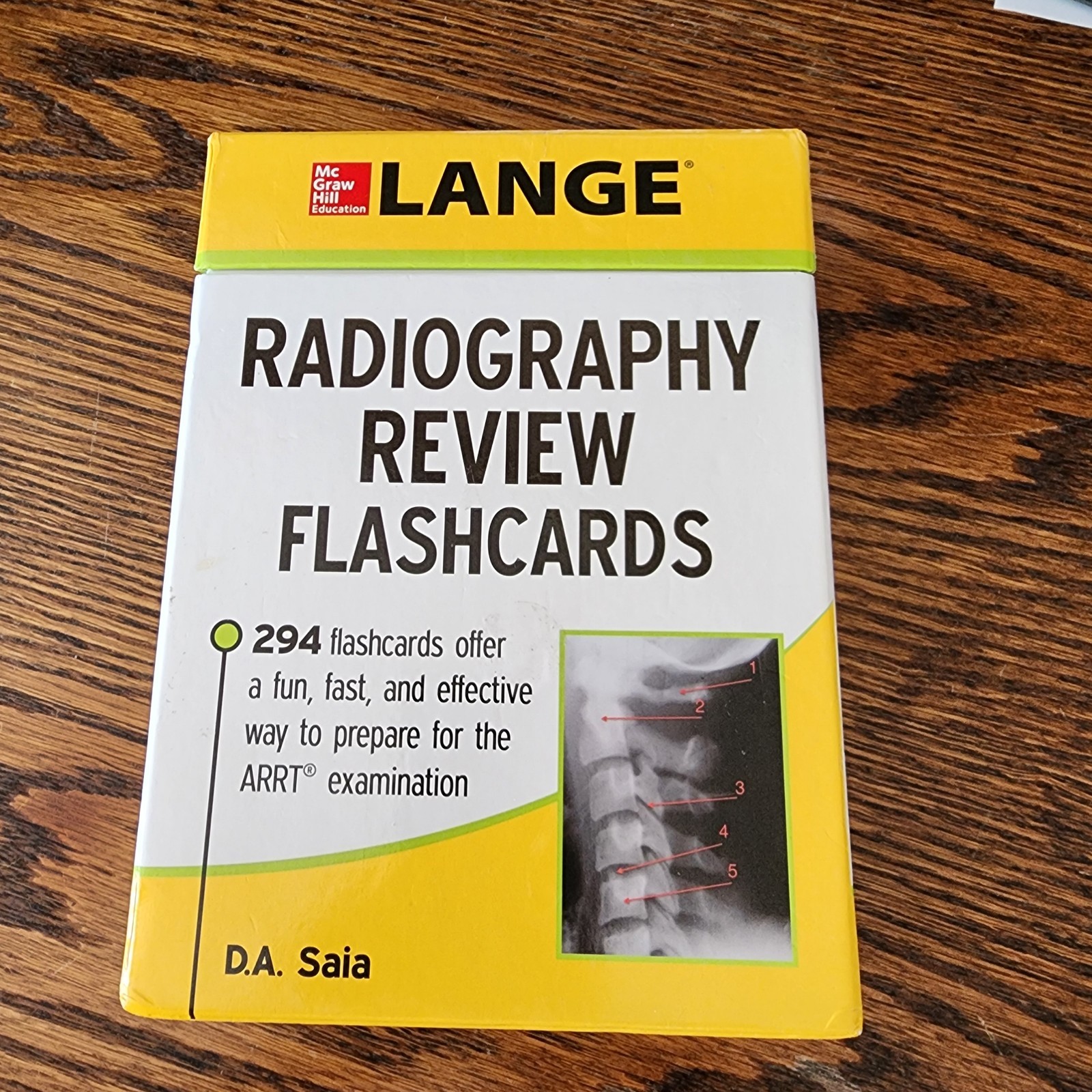 McGraw Hill LANGE Radiography Review Flashcards by D. A. Saia – 294-ct, NEW Open