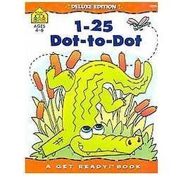 School Zone Numbers 1-25 Dot-to-Dots Workbo- perfect paperback, Zone, 1589473469