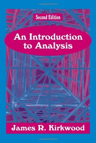 An Introduction to Analysis, S – VERY GOOD