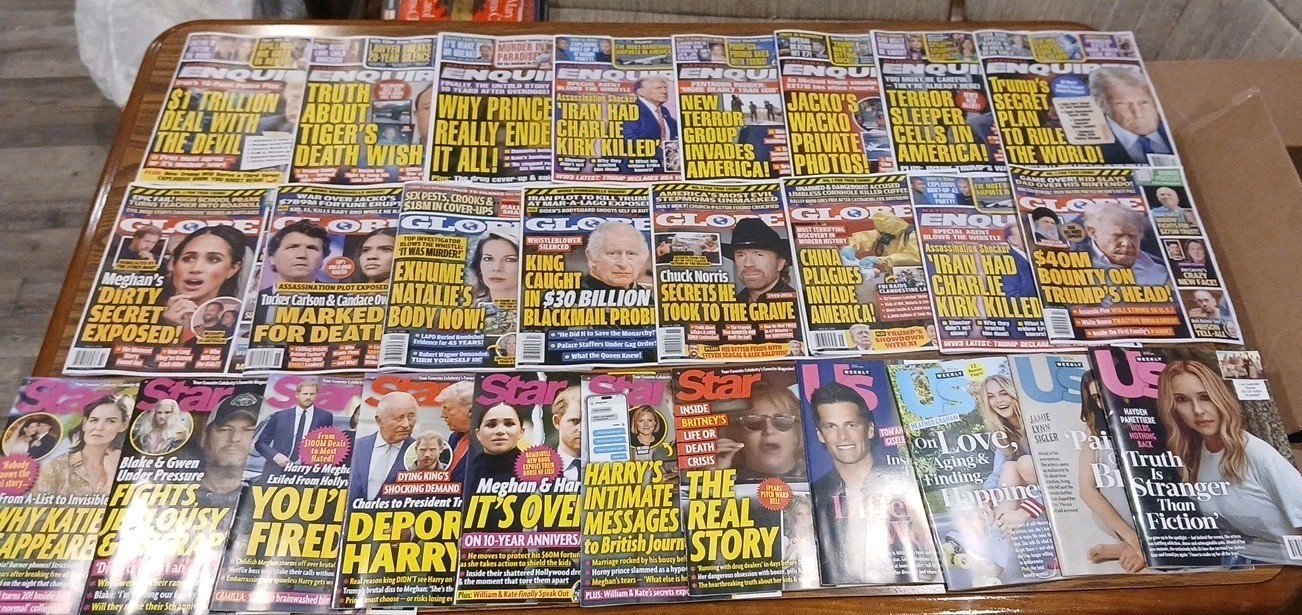 TABLOID MAGAZINE LOT Of 27 Enquirer Us Weekly Globe Star 2026 Magazines