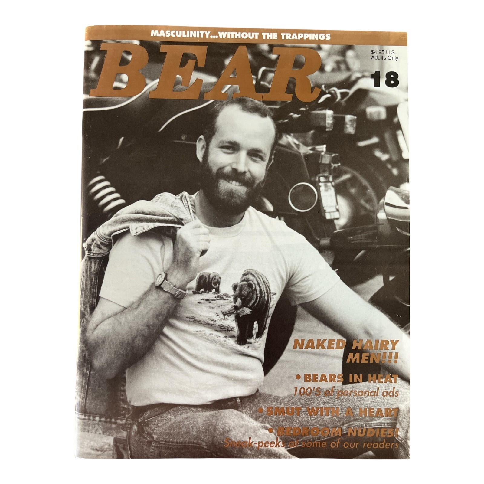 Vintage Bear #18 1991 Adult Male Gay Photo Magazine Printed in USA