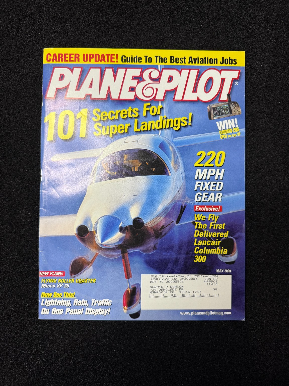 Plane & Pilot Magazine May 2000 Aviation Landing Techniques Lancair Columbia