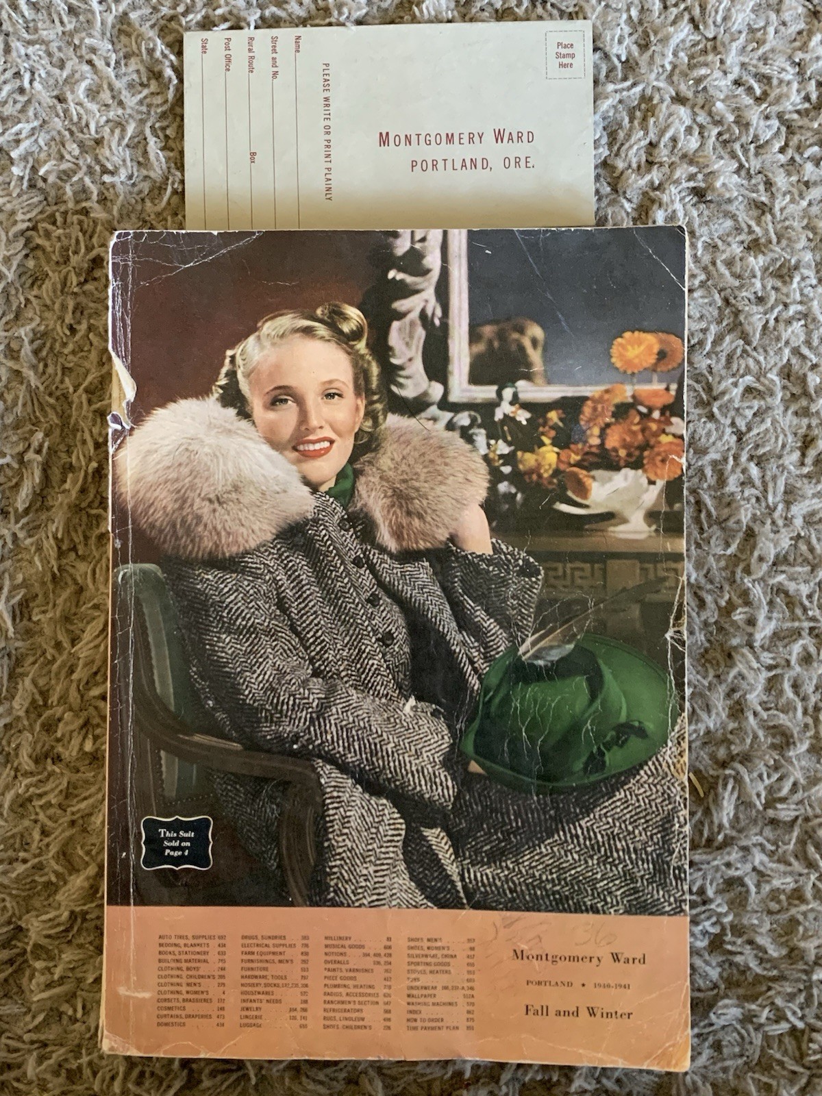 VTG 1940-41 Montgomery Ward Portland Fall Winter Catalog 891 Page Fashion & More
