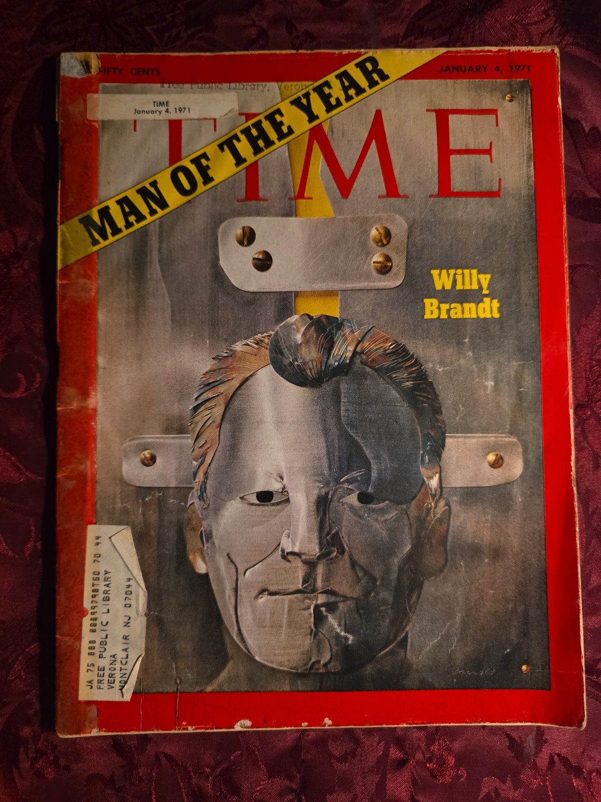 TIME magazine January 4 1971 Jan 1/4/71 Man of the Year Willy Brandt Gemany