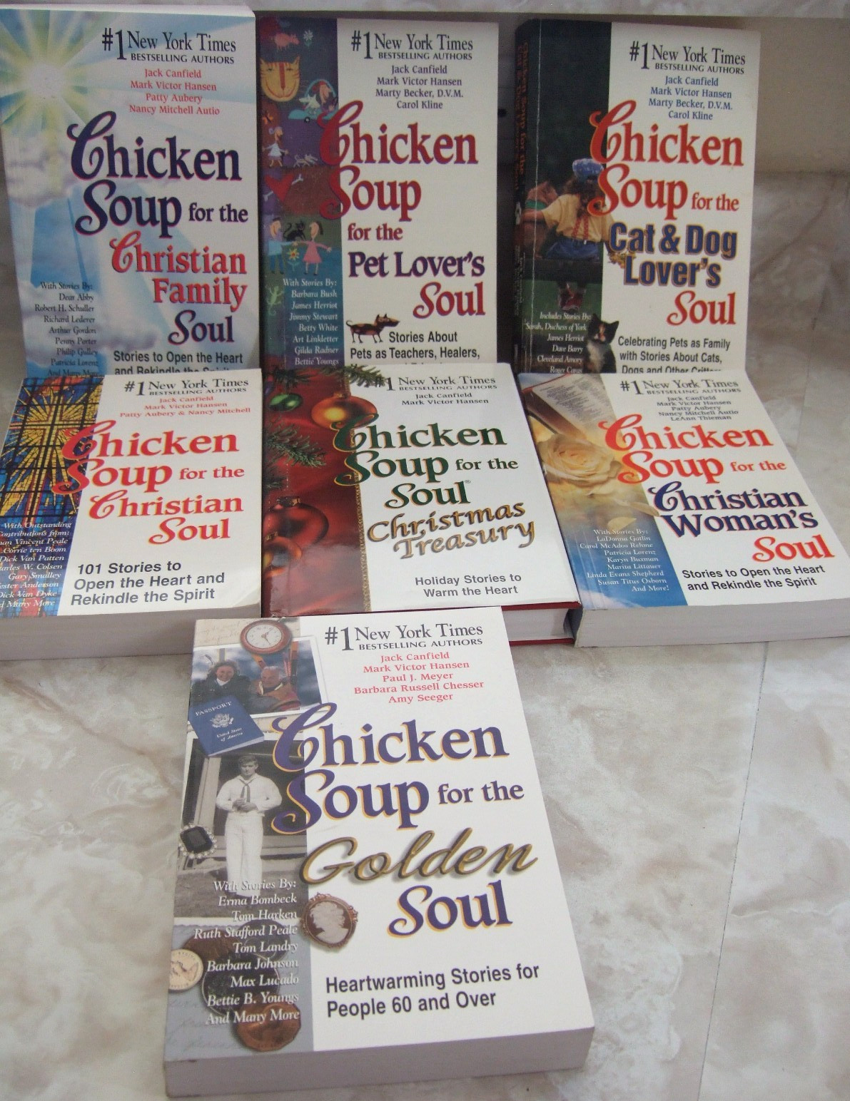 LOT OF 7 CHICKEN SOUP FOR THE SOUL SERIES BOOKS GUIDEPOST Various Authors