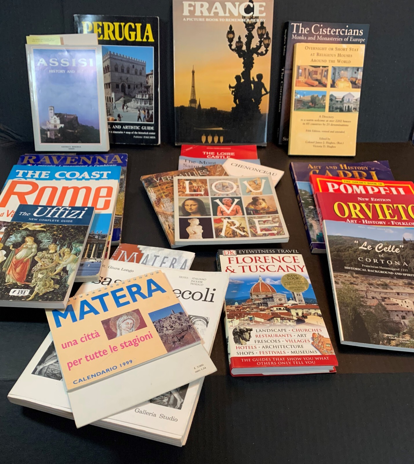 Vtg Souvenir Travel Guide Books Europe Italy France Paris Rome Museum Lot 20 +