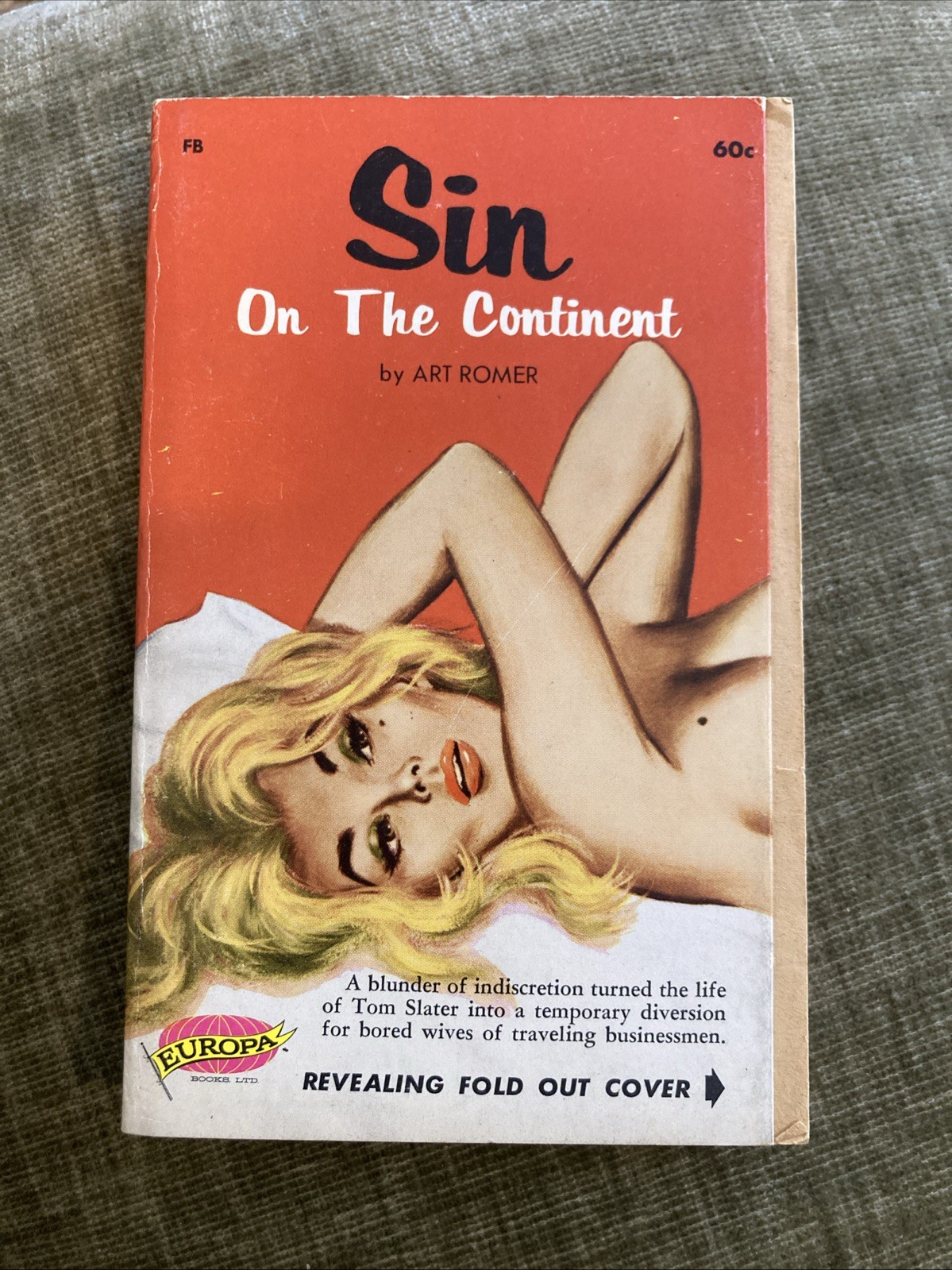 Sleaze Vintage Pb gga, Sin On The Continent by Romer, Europa 1102, 1963, VG+