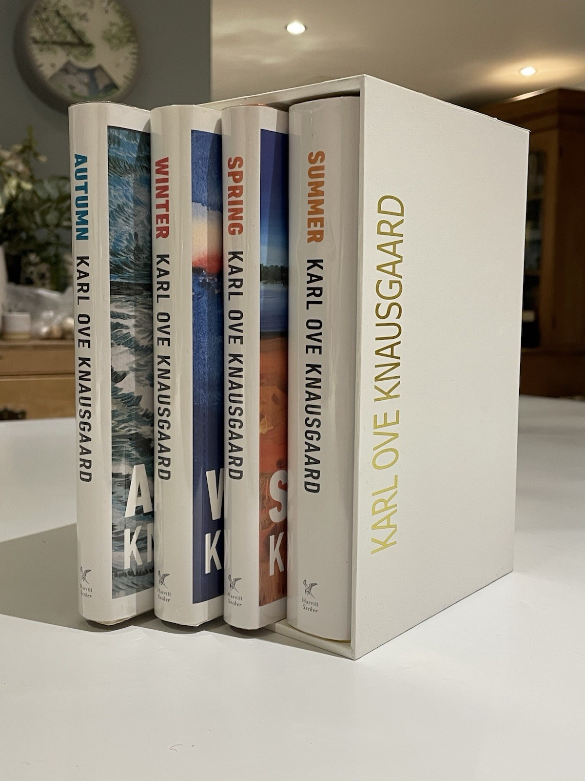 Karl Ove Knausgaard Seasons Quartet 4 1sts signed Harvill Secker 2017 FINE