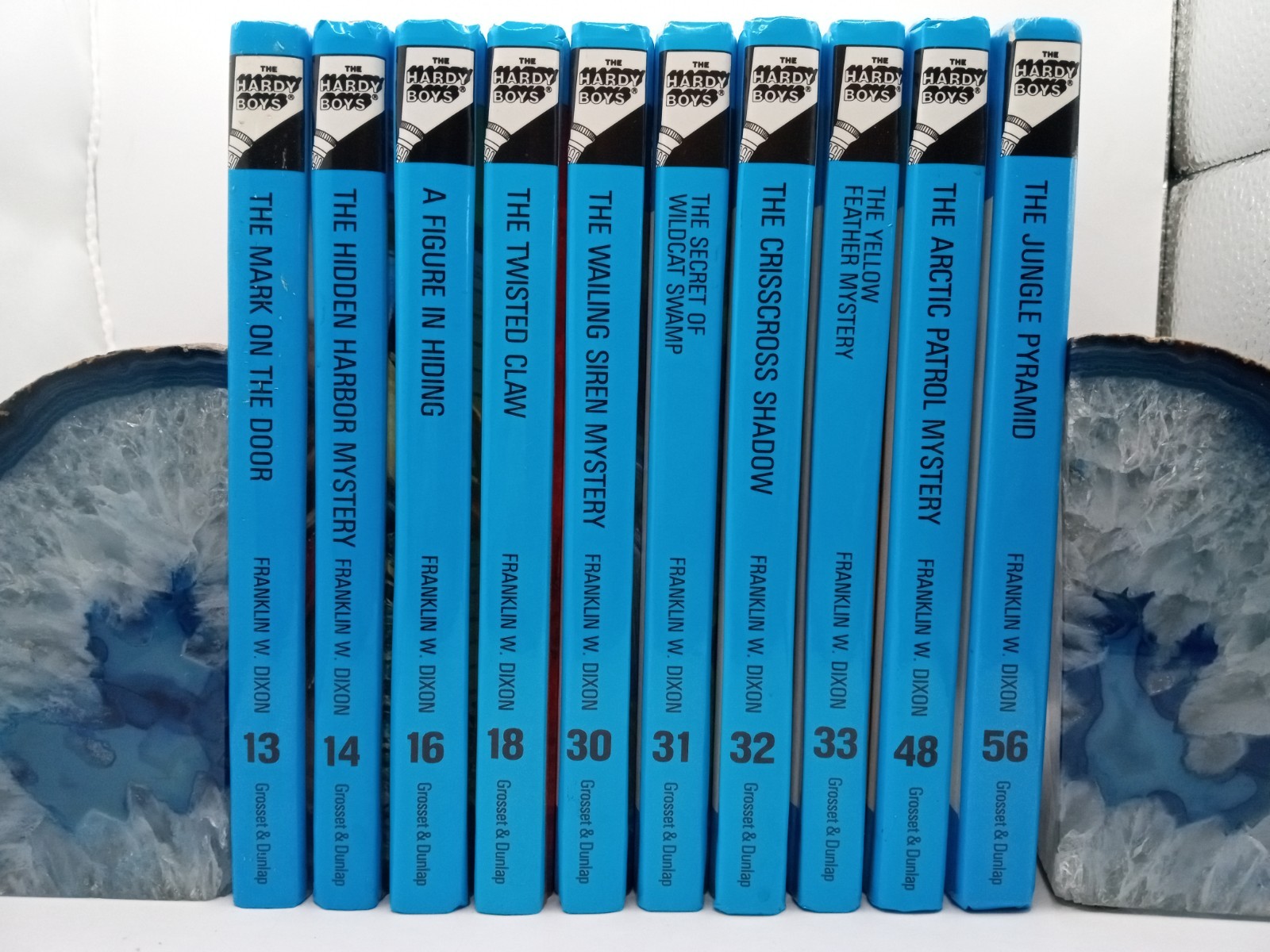 10 Book Lot Hardy Boys Flashlight Edition Franklin W. Dixon Glossy Hardcover