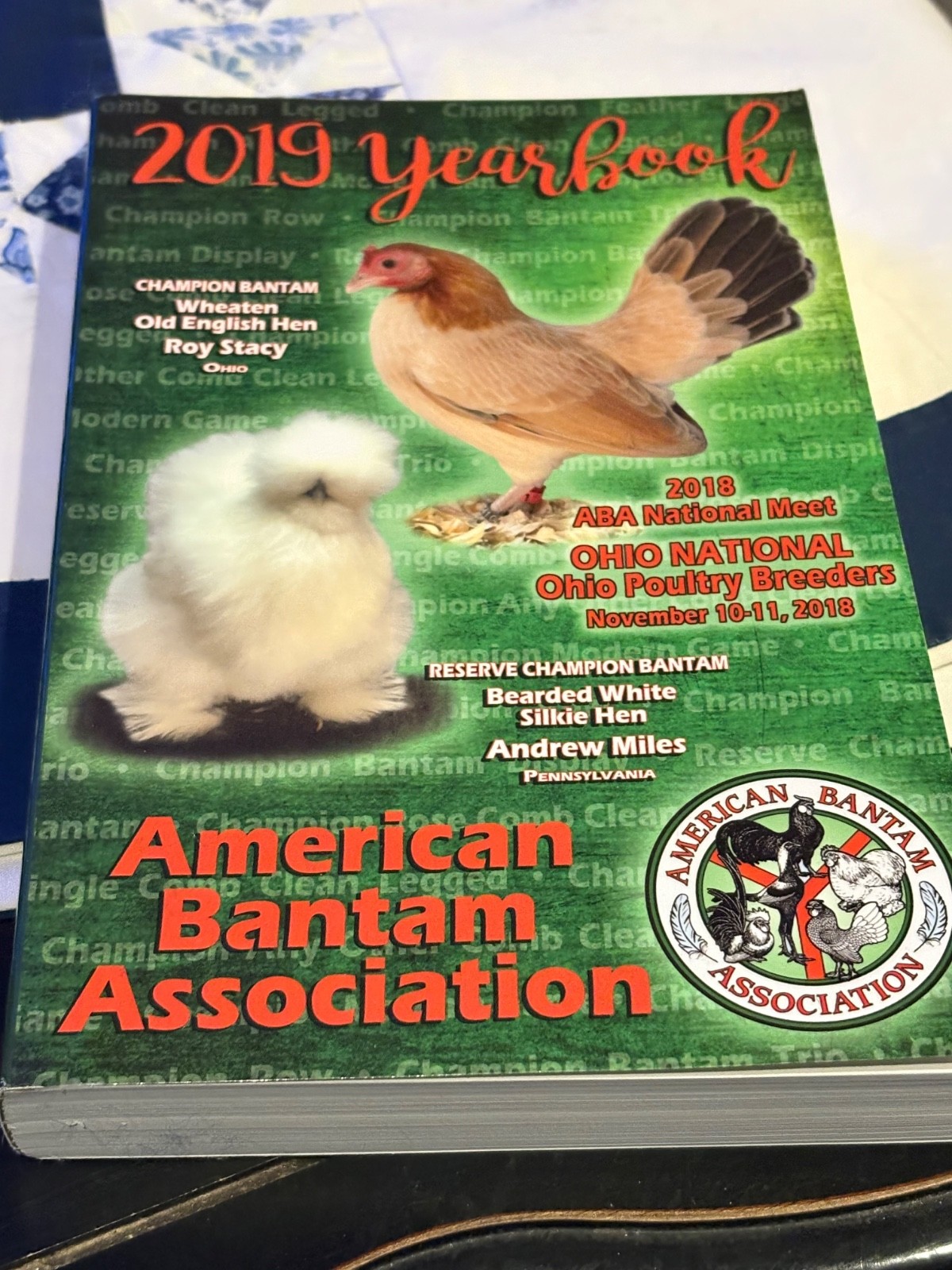 American Bantam Association- 2019 Year Book ~ Miniature Chicken Breeders