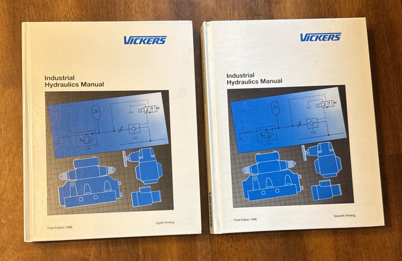 Lot of 2 Industrial Hydraulics Manual 3rd Edition 7th & 8th Printing Hardcover