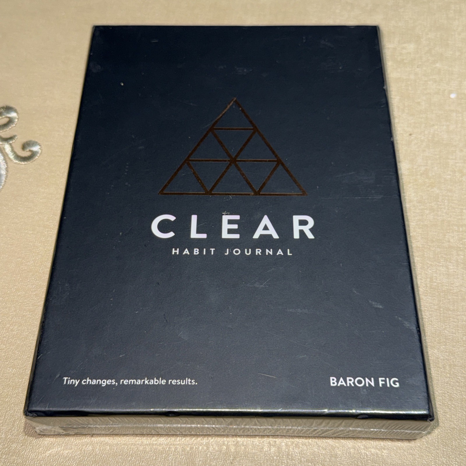 New Baronfig Clear Habit Journal Book DAMAGEOpen Box Jet Black by James Clear