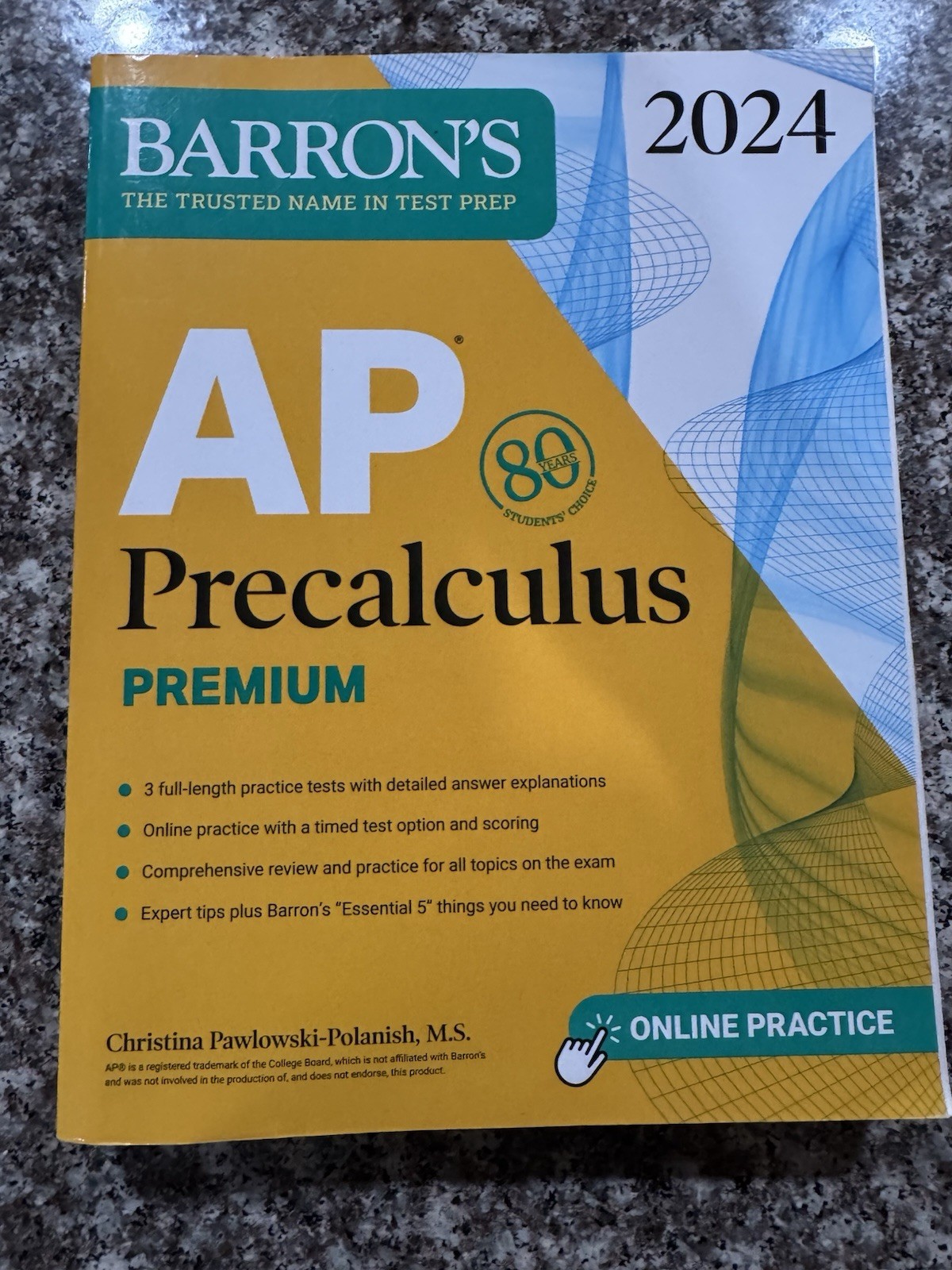 Barron’s Ap Prep Ser.: AP Precalculus Premium, 2024: 3 Practice Tests +…
