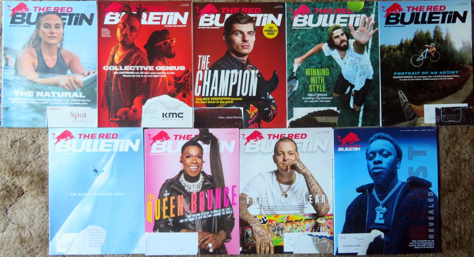 THE RED BULLETIN Magazine – Beyond the Ordinary – Nine (9) Issues from 2021-2024