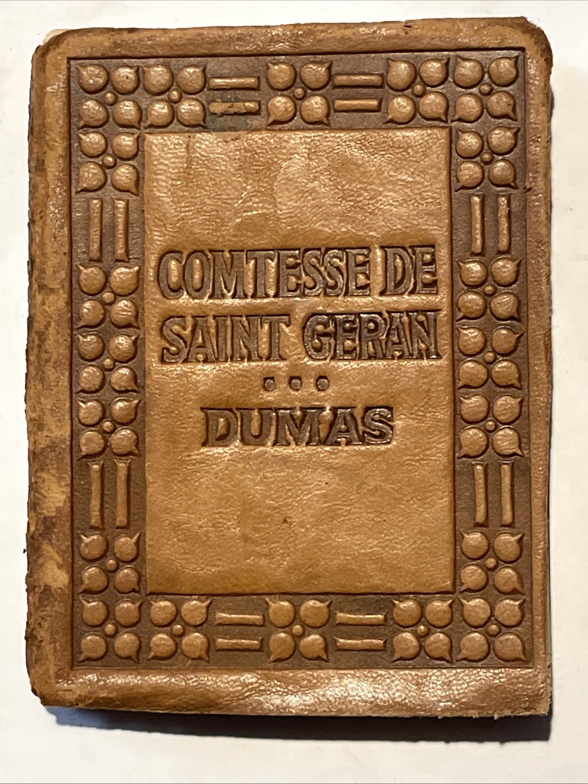 Little Leather Library COMTESSE de SAINT GERAN by ALEXANDRE DUMAS Real Leather
