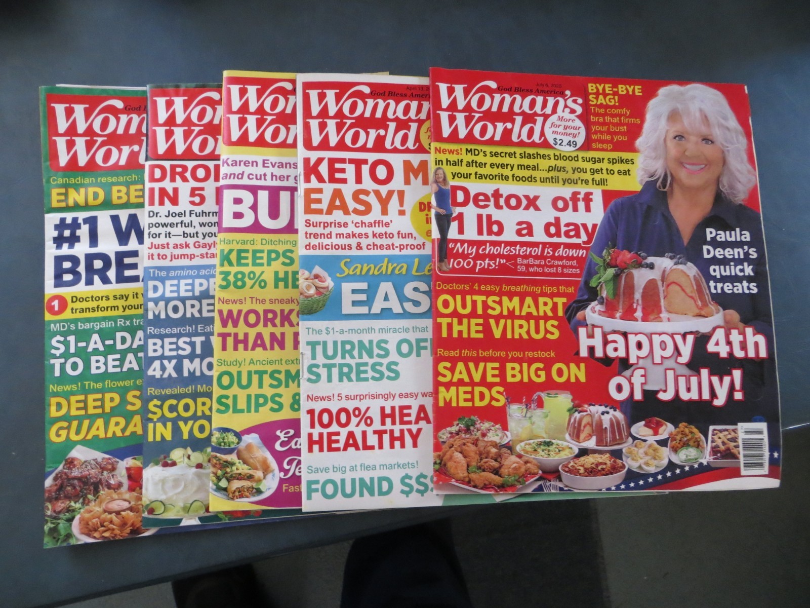 2000 Women’s World Magazine Lot (6) Issues Weight Loss Paula Deen Sara Evans