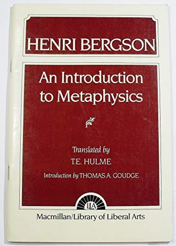 INTRODUCTION TO METAPHYSICS By Henri Bergson **Mint Condition**