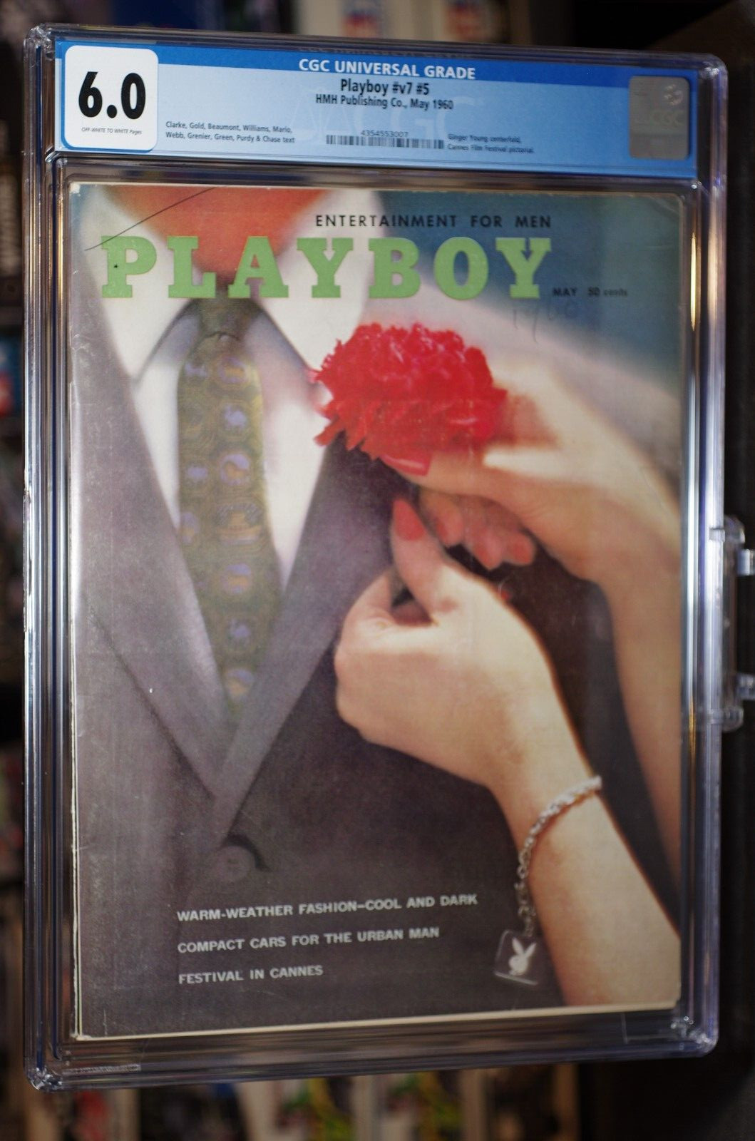 Playboy 5/60 V7 #5 May CGC 6.0 Ginger Young Centerfold Cannes Film Festival