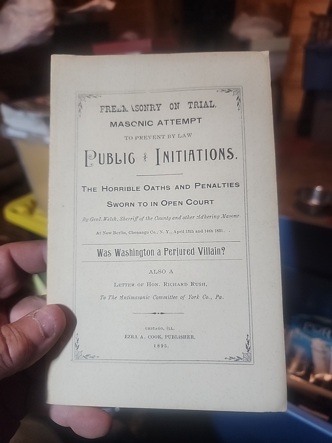 Freemasonry on Trial: Masonic Attempt to Prevent by Law Public Initiations