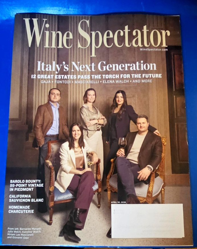 Wine Spectator Magazine April 30 2026 Issue -Italy’s Next Generation ( Like New)