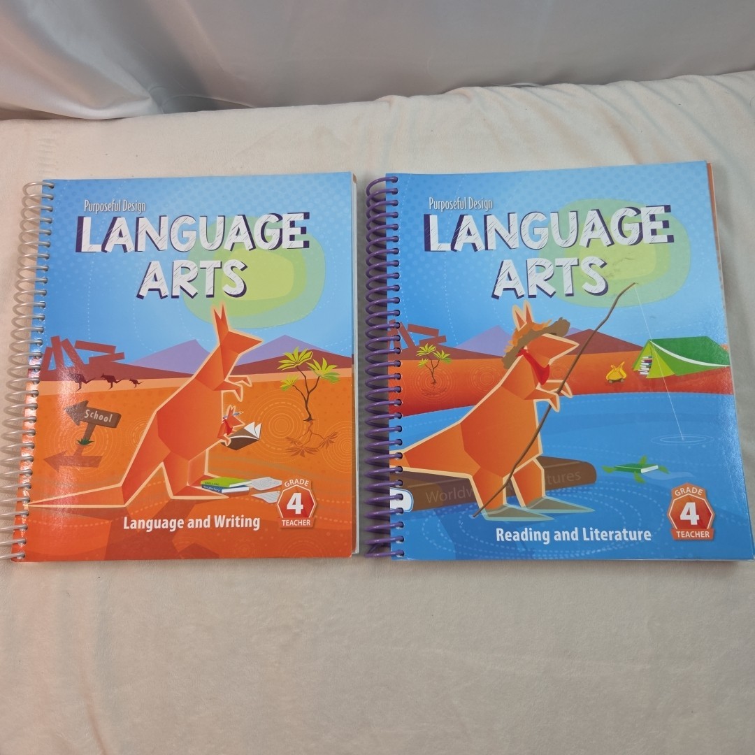 Purposeful Design Language Arts Grade 4 TEACHER Books Set of 2 Reading Language