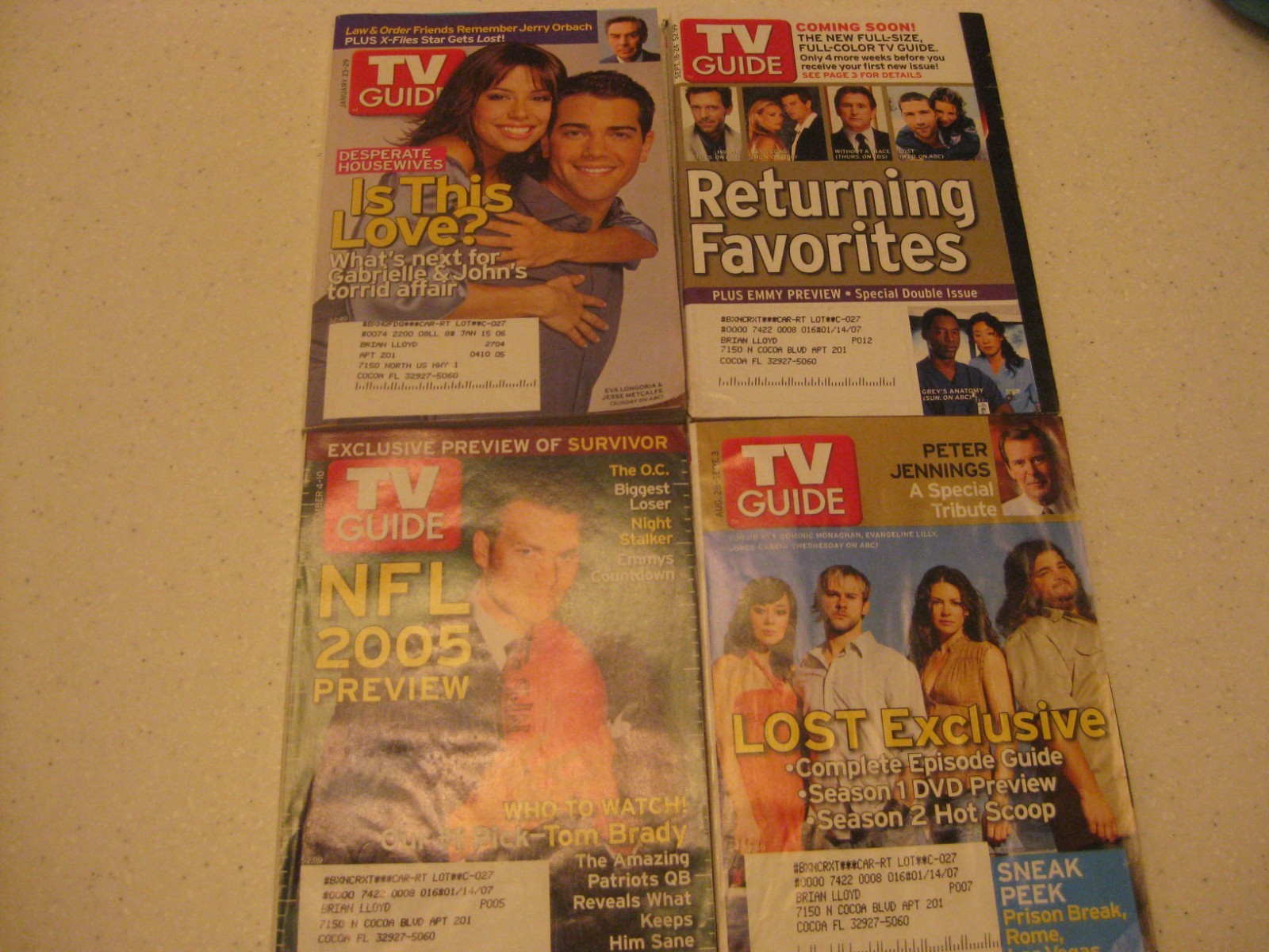 Lot of 13 TV Guides from 2005
