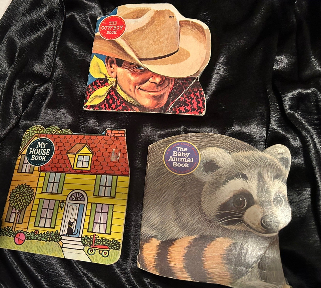 Lot Of 3 Vintage Golden Press Books 1960’s House/Cowboy/Animals