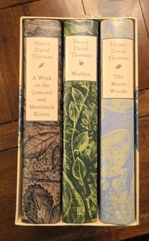 Henry David Thoreau 3-Book Hardcover Set w/ Slipcase – Walden, Maine Woods, BOMC