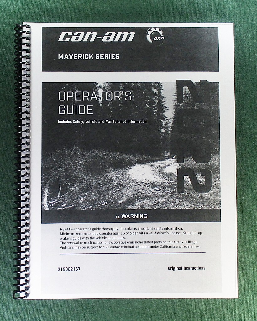 2022 Can-Am Maverick DS Turbo Owner’s Manual: 222 Pages & Protective Covers